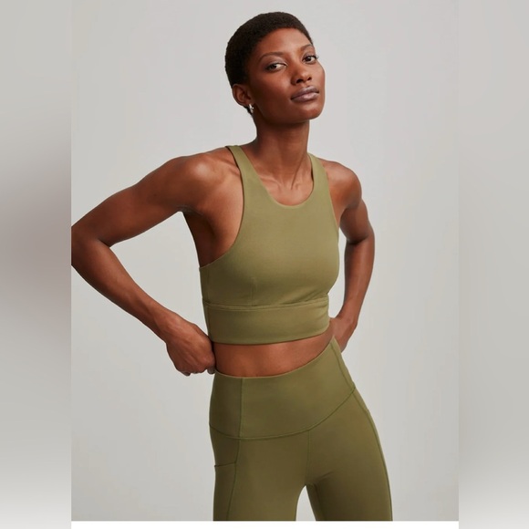 Varley Let’s Move Harris Sports Bra in Moss Green – Size XS - Picture 1 of 6